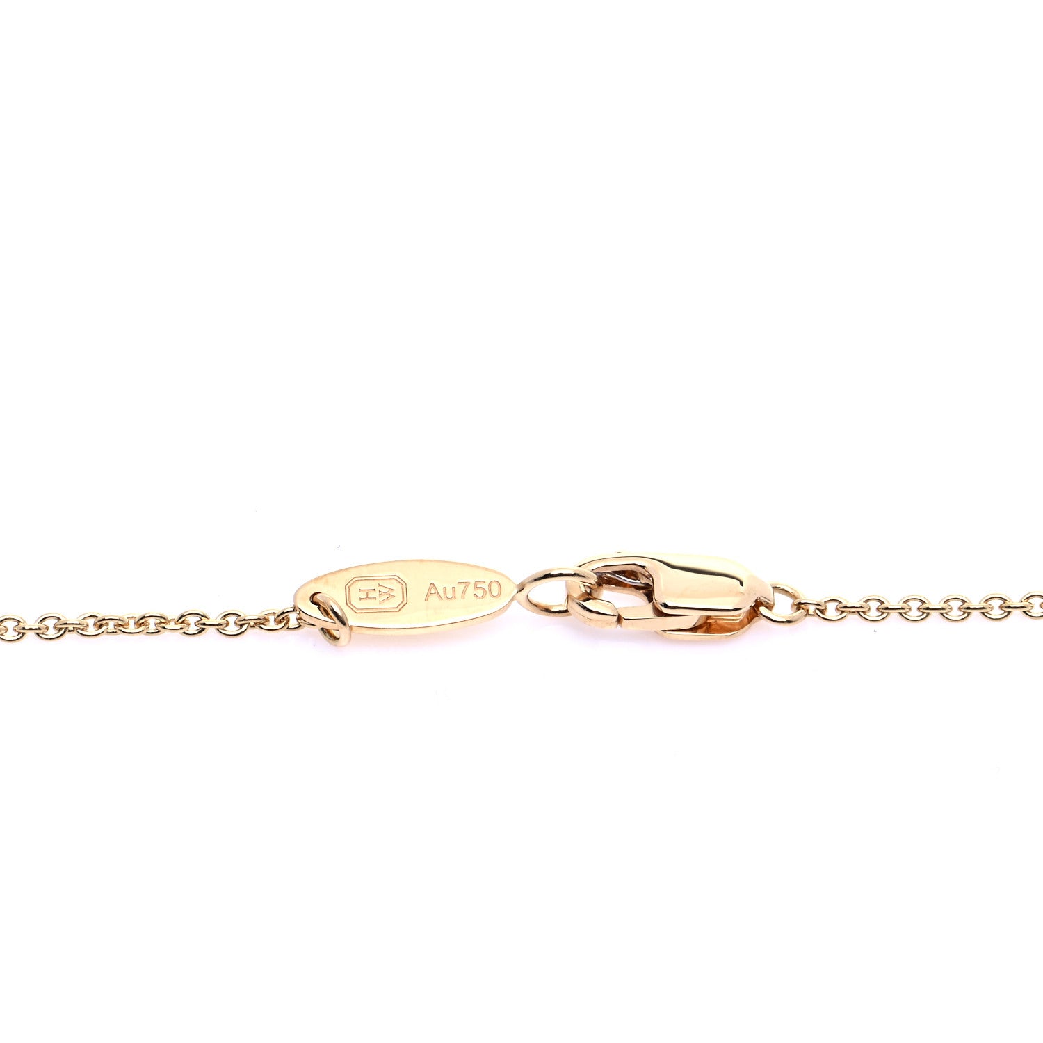 Harry Winston 18K Yellow Gold Diamond HW Logo Pendant Necklace 7 of 8