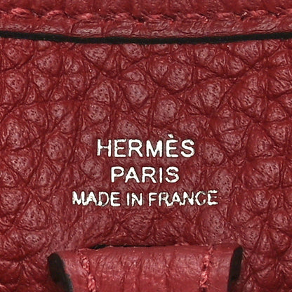Hermes Taurillon Clemence Amazone Evelyne TPM Rouge H 7 of 11