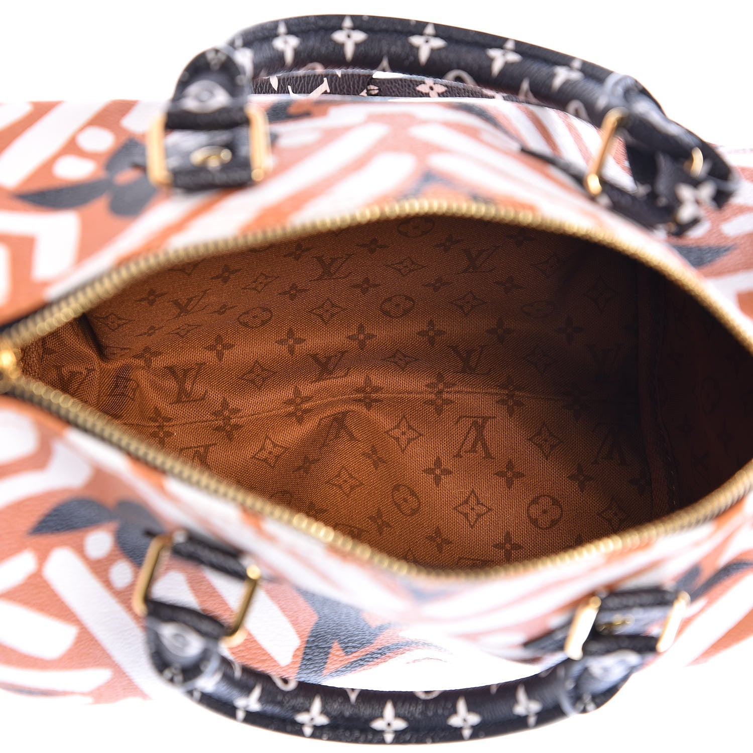 Louis Vuitton Monogram Giant Crafty Speedy Bandouliere 25 Creme Caramel 4 of 10