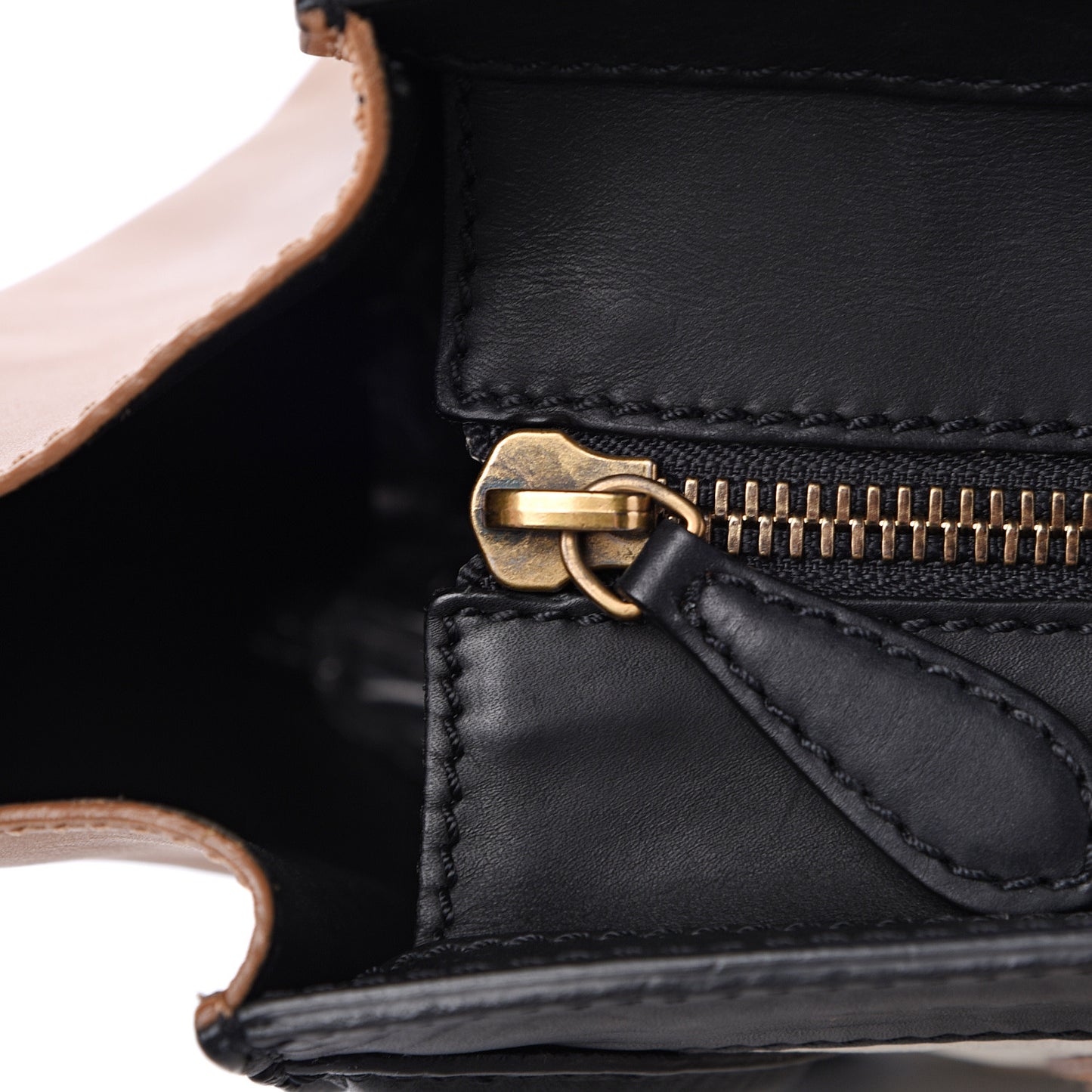 Calfskin Mini Tri-Color Luggage Black Brown White
