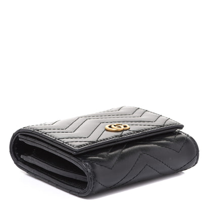 Gucci Calfskin Matelasse GG Marmont Medium Wallet Black 5 of 10