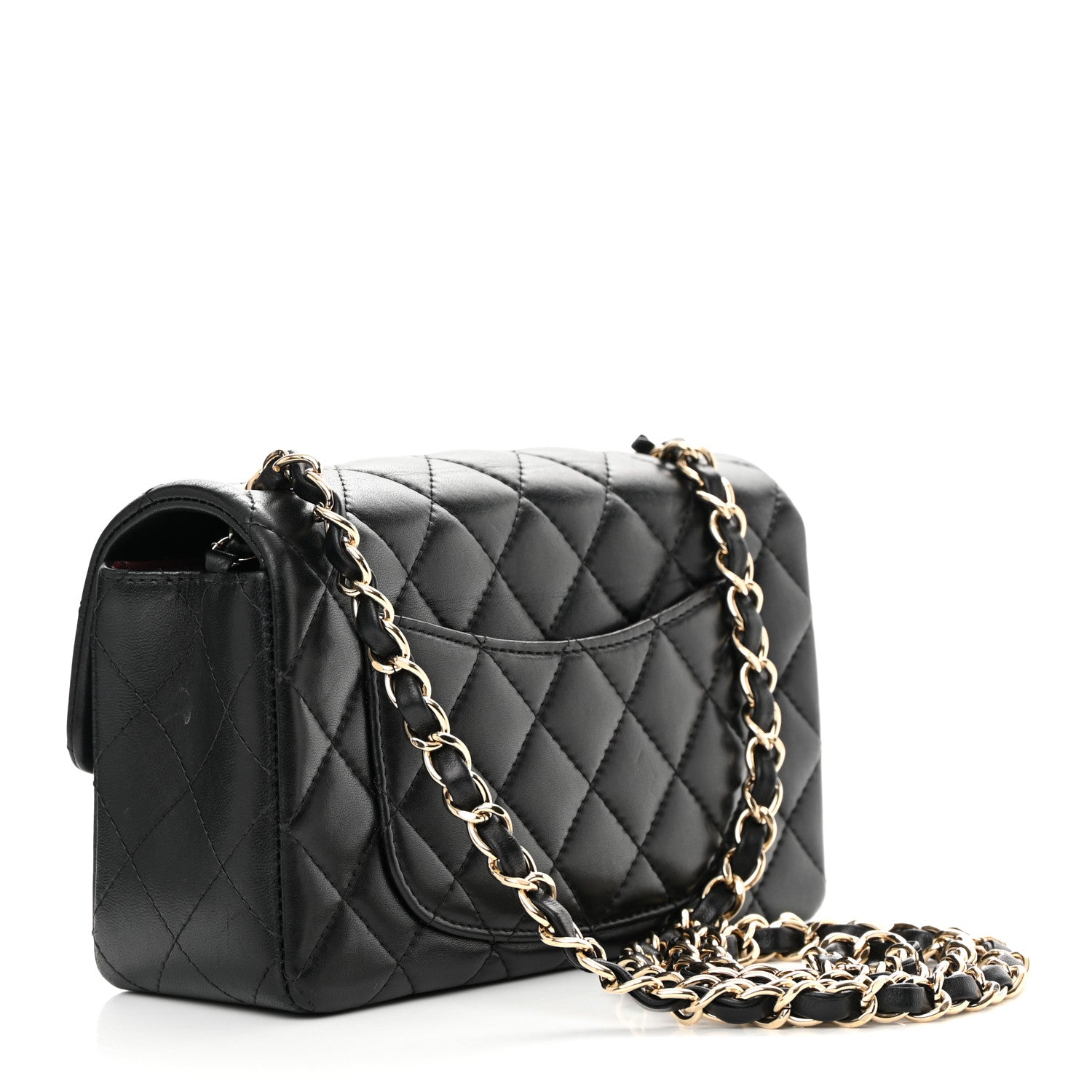 Chanel Lambskin Quilted Mini Rectangular Flap Black 2 of 17