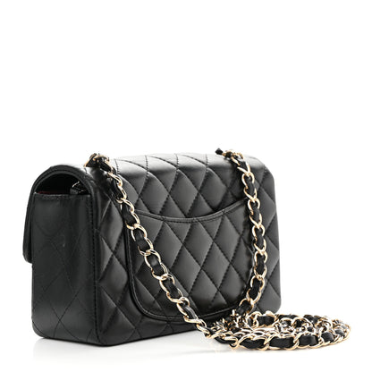 Chanel Lambskin Quilted Mini Rectangular Flap Black 2 of 17