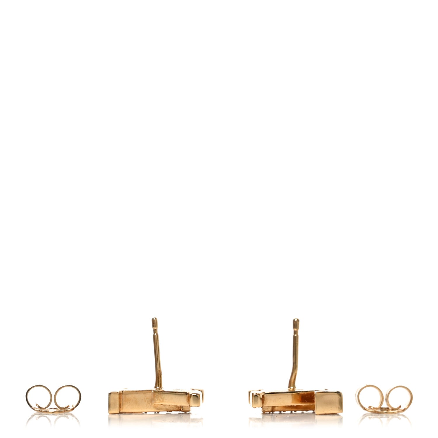 Louis Vuitton Metal Crystal LV Iconic Earrings Gold 3 of 6