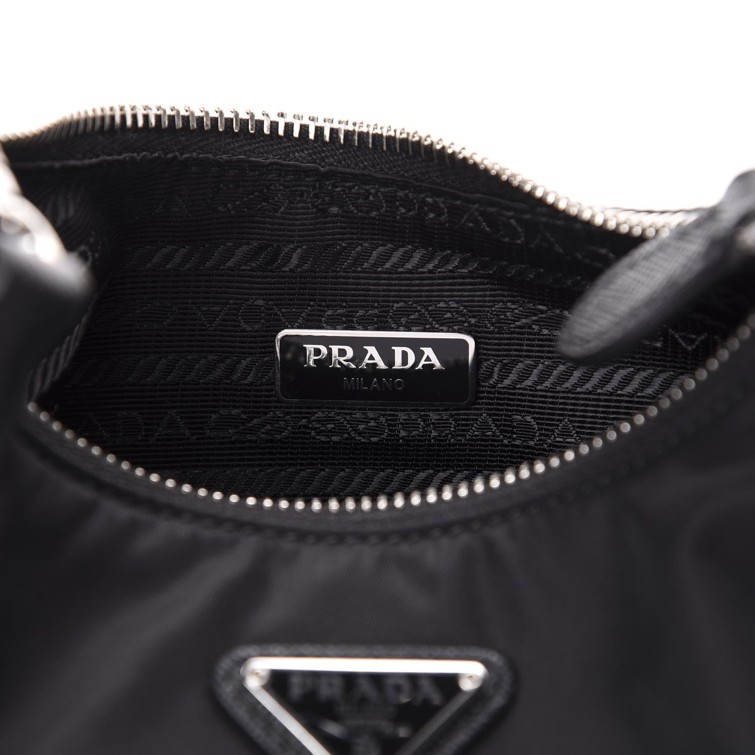 Prada Nylon Re-Edition 2005 Shoulder Bag Black 6 of 9