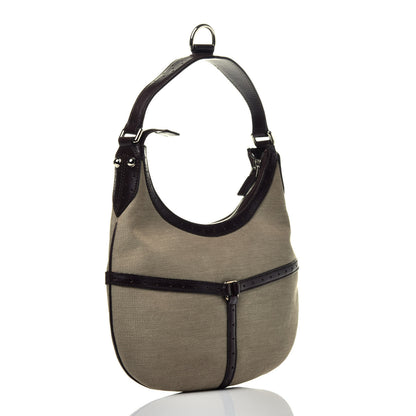 Gucci Canvas Web GG Reins Hobo Brown 3 of 9