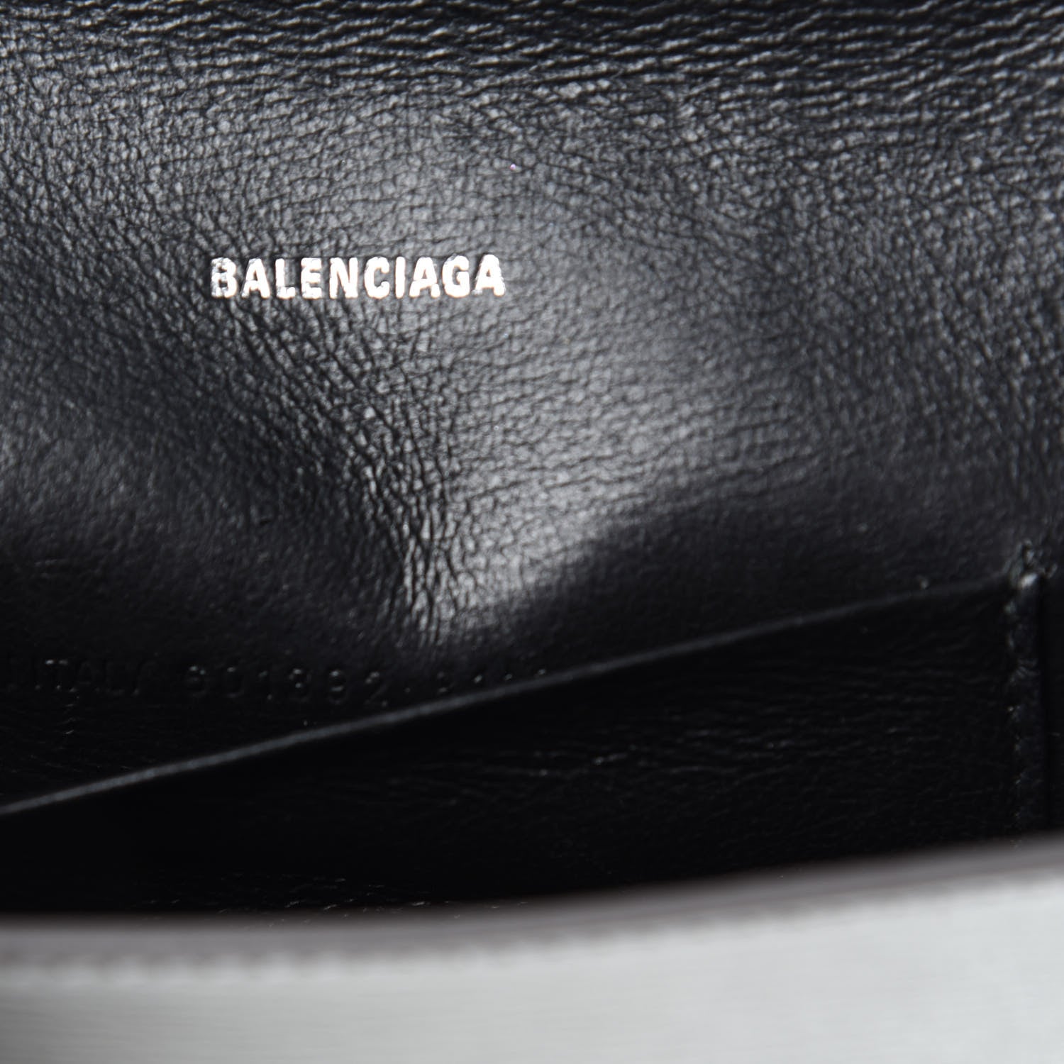 Balenciaga Metallic Grained Calfskin BB Phone Holder Wallet On Chain Silver 14 of 20