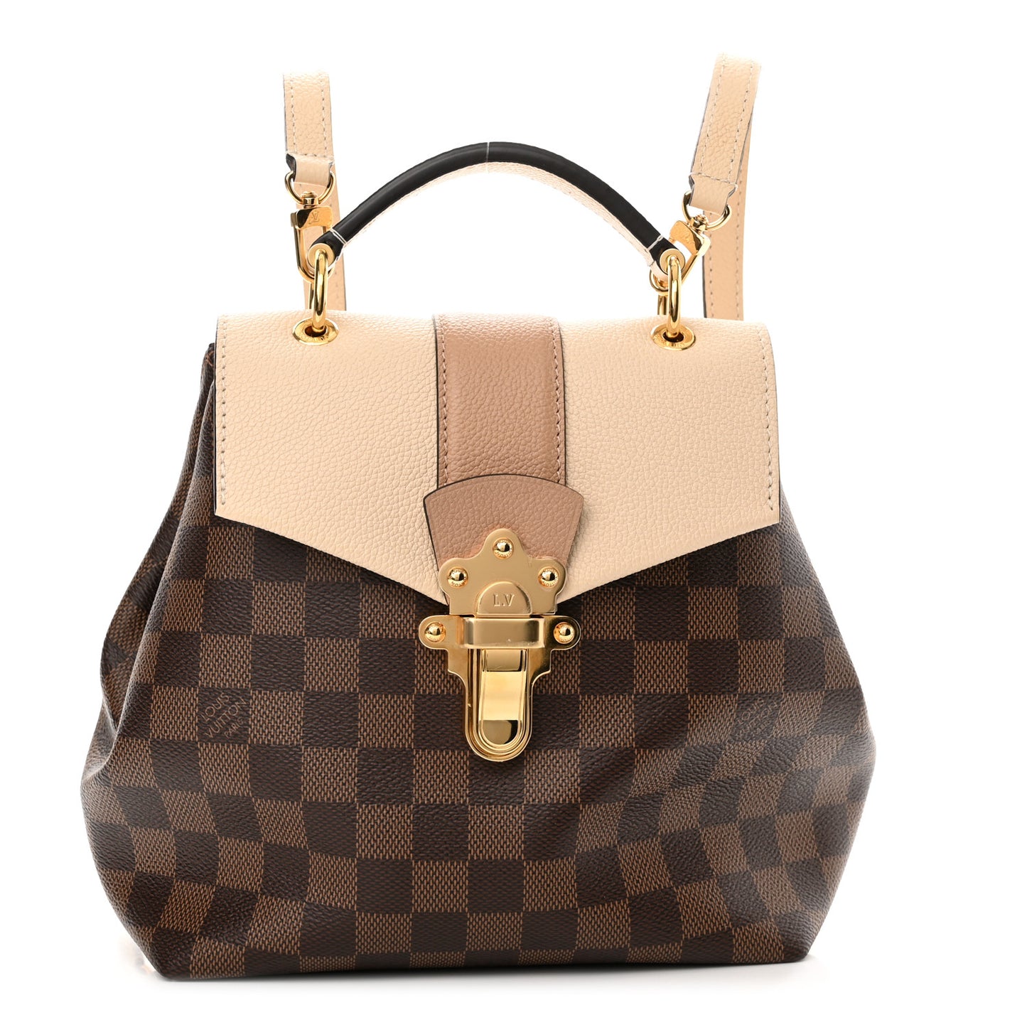 Damier Ebene Clapton Backpack Creme