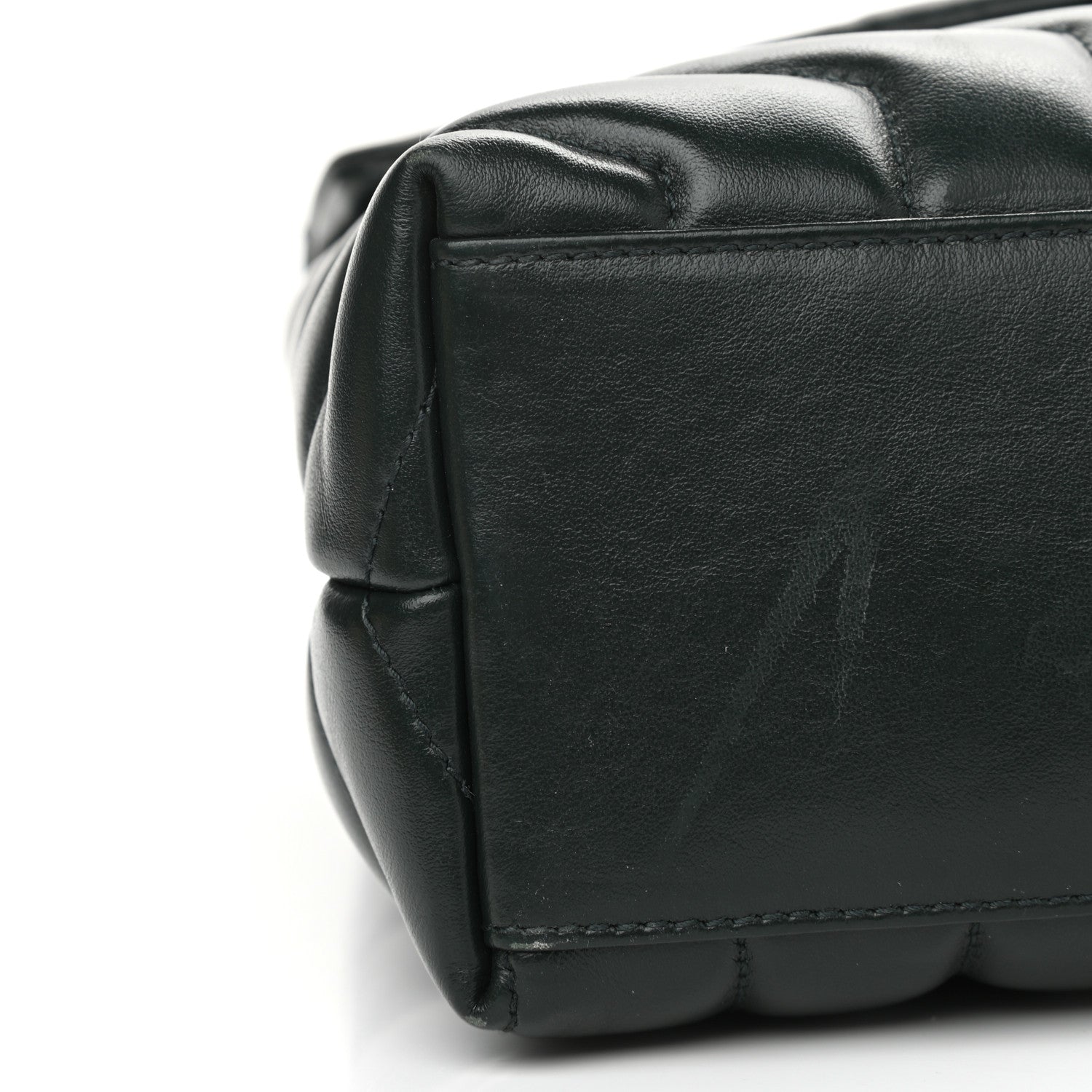 Saint Laurent Calfskin Y Quilted Monogram Small Loulou Chain Satchel Dark Mint 10 of 12