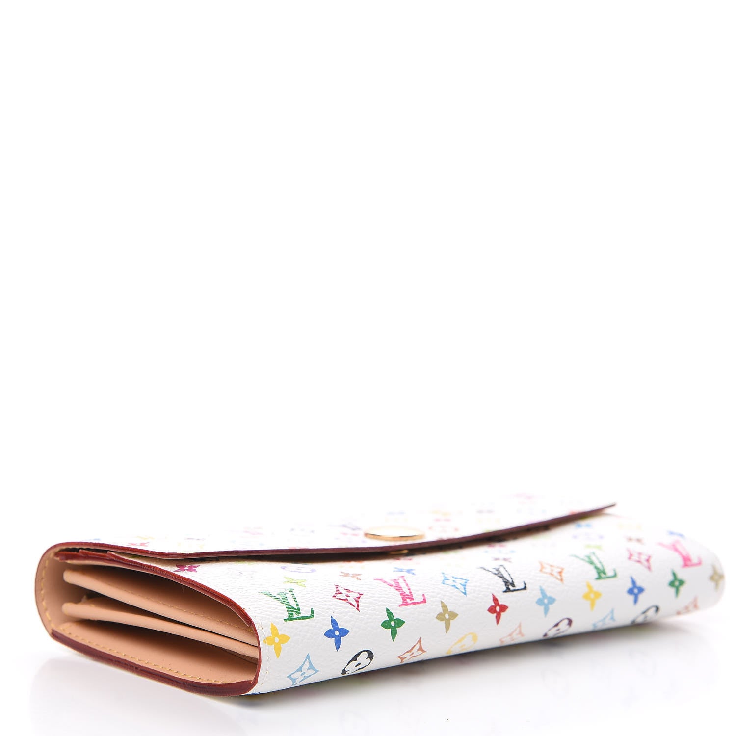 Louis Vuitton Monogram Multicolor Sarah Wallet White 3 of 7