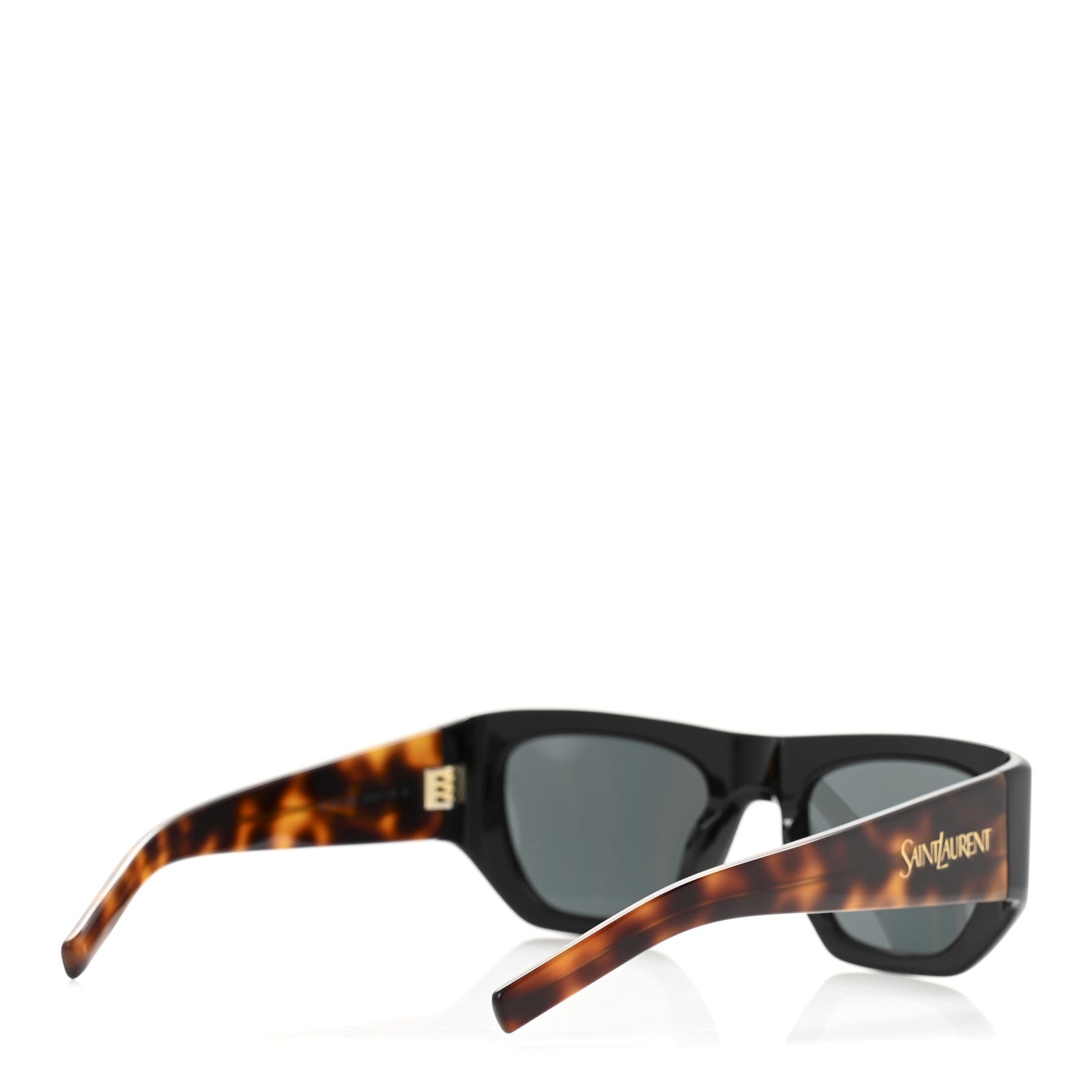 Saint Laurent Acetate SL 740 Square Sunglasses Black Tortoise 4 of 8