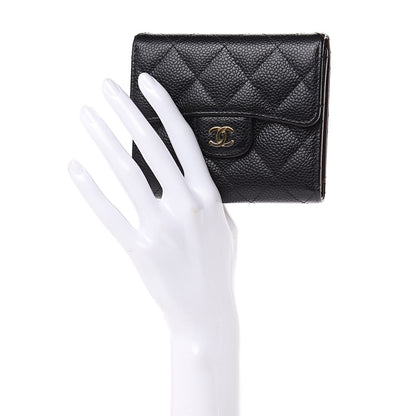 Chanel Caviar Quilted Compact Flap Wallet Black 2 of 10