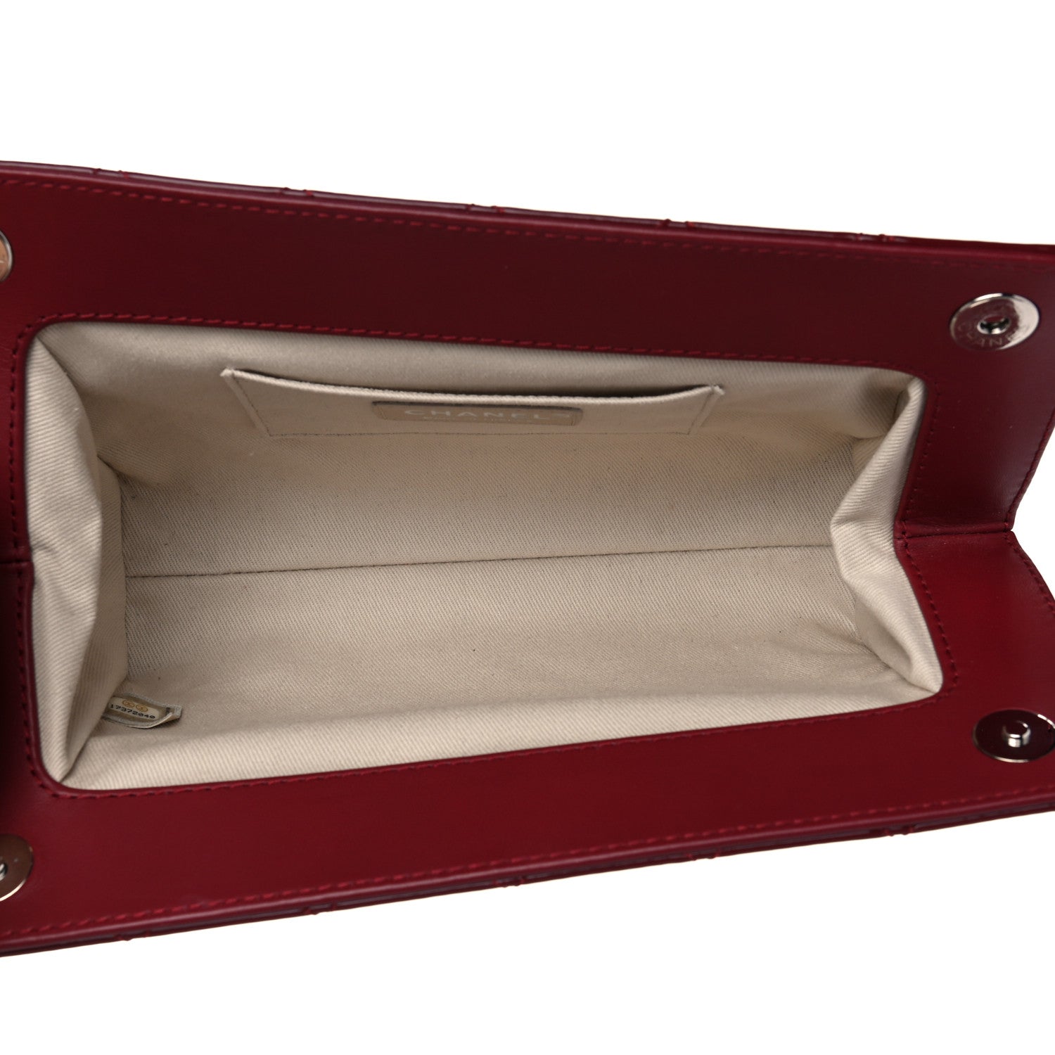 Chanel Patent CC Quilted Timeless Clutch Red 5 of 7