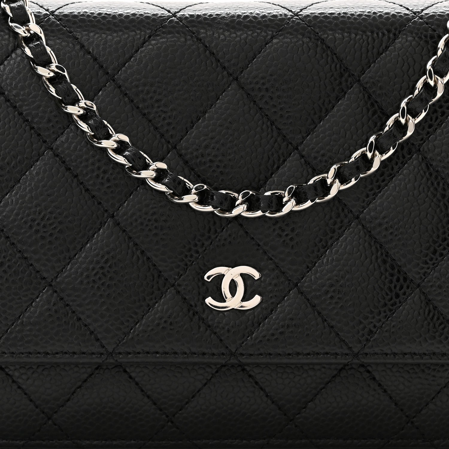 Chanel Caviar Quilted Wallet On Chain WOC Black 9 of 11