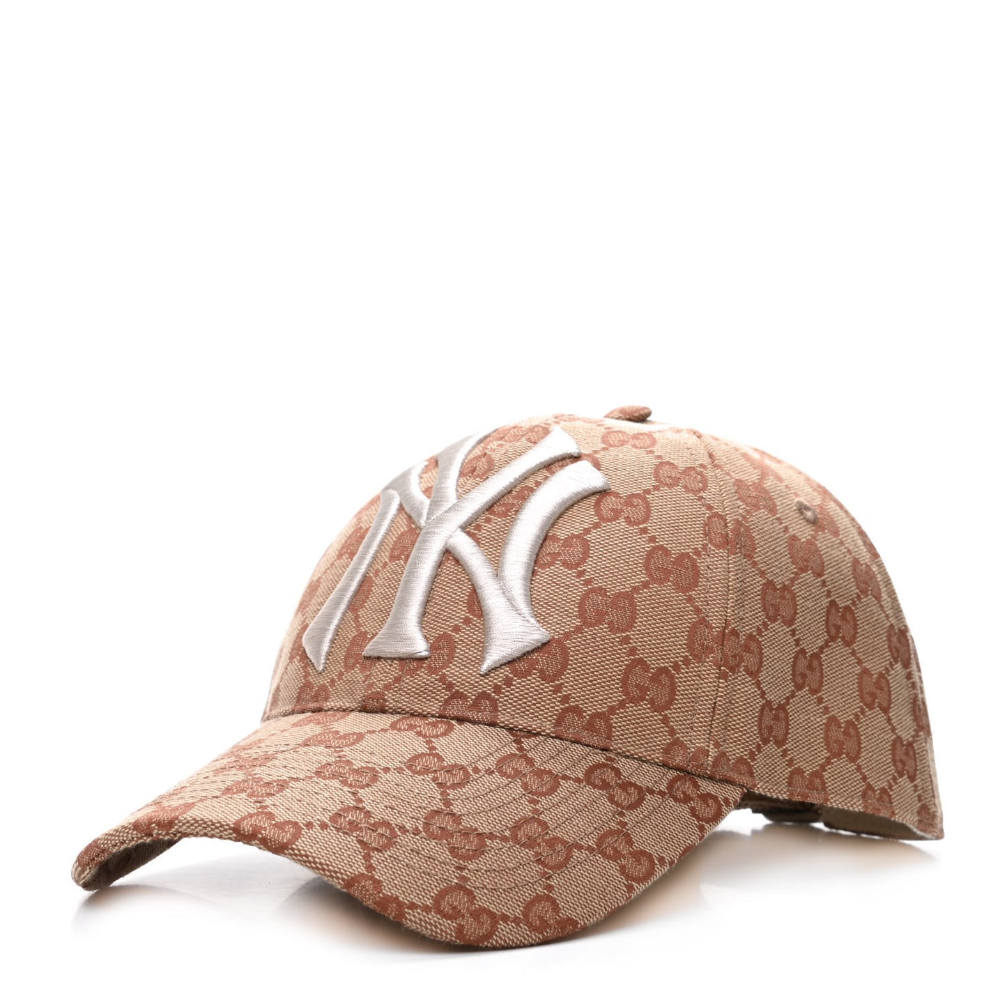 X MLB Monogram NY Yankees Baseball Hat 57-61 Beige Ruggine