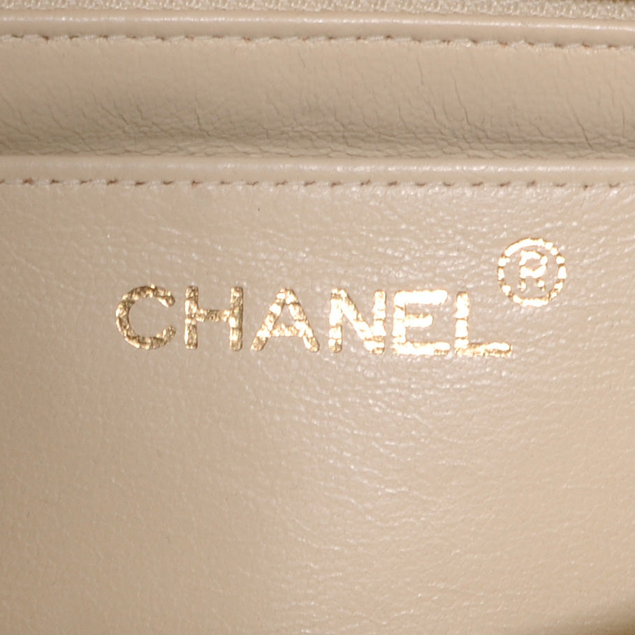 Caviar Quilted Medium Flap Beige