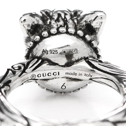 Gucci Sterling Silver Anger Forest Wolf Head Ring 46 3.75 5 of 5
