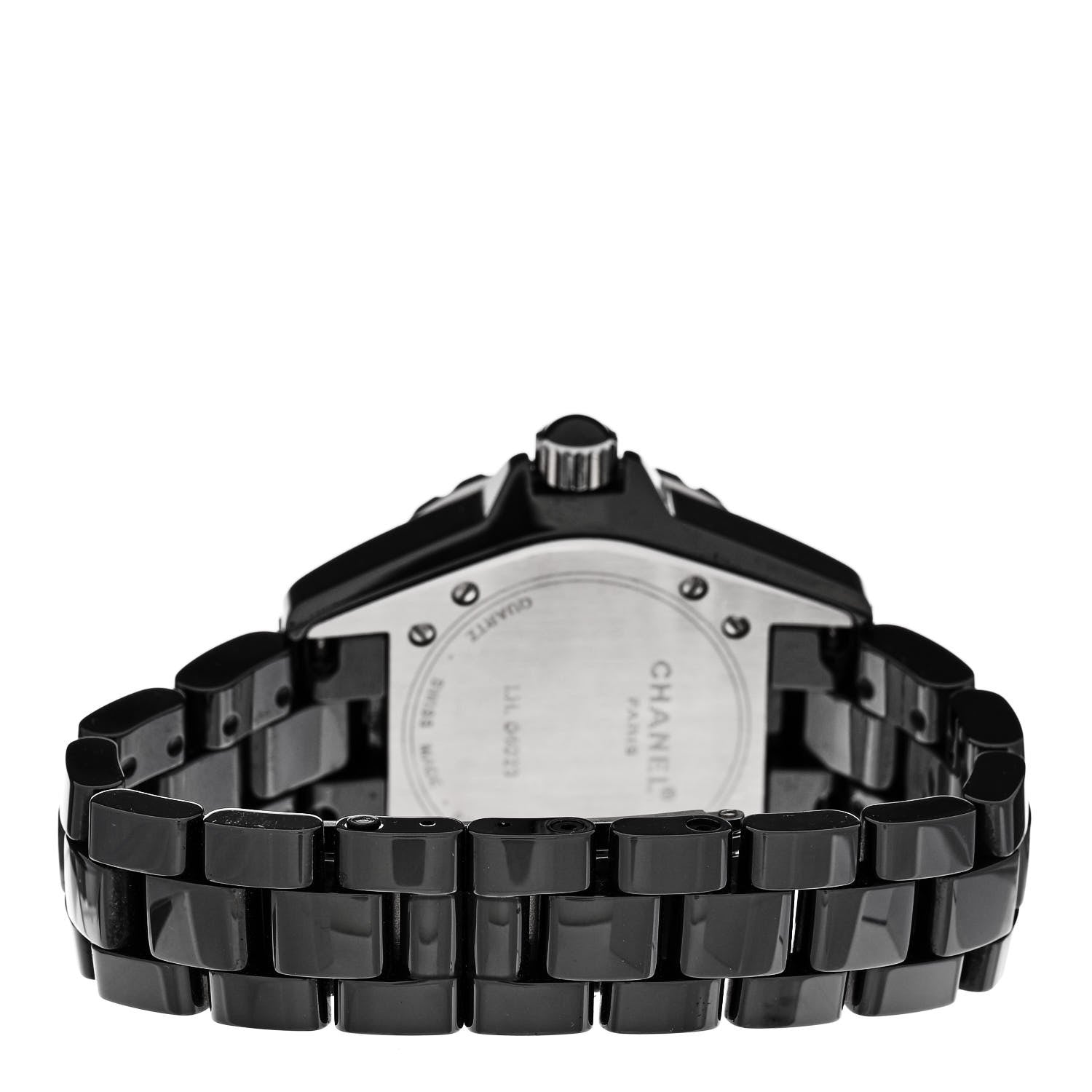 Chanel Stainless Steel Ceramic 33mm J12 Quartz Watch Black 3 of 4