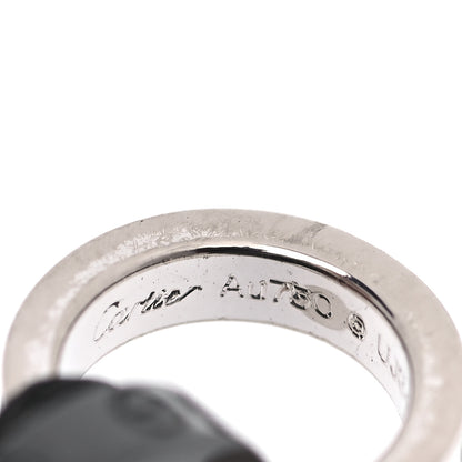 Cartier 18K White Gold Ceramic 4 Diamond LOVE Cord Bracelet Black 4 of 5