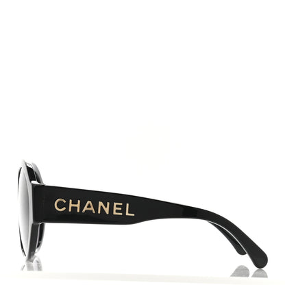 Chanel Acetate Round Sunglasses 5410 Black 3 of 4