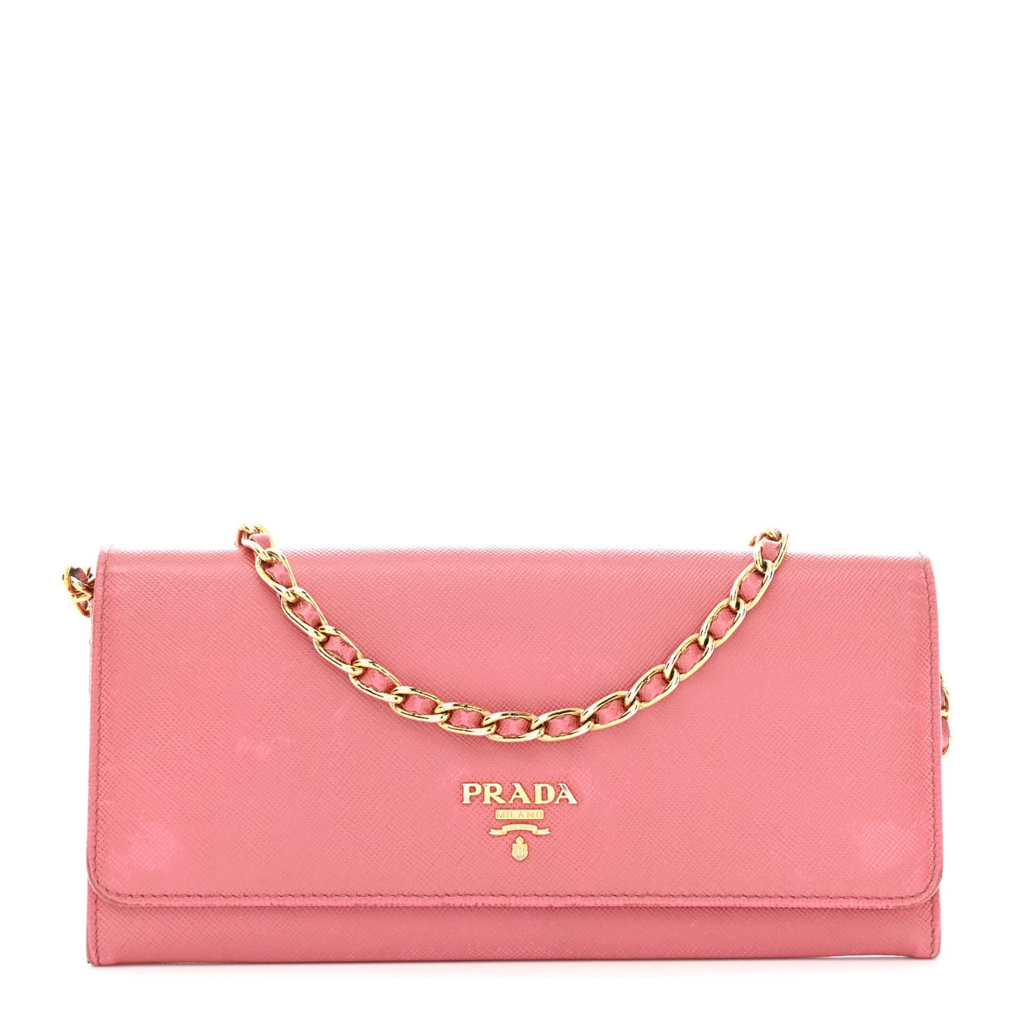 Saffiano Metal Oro Chain Wallet Ibisco