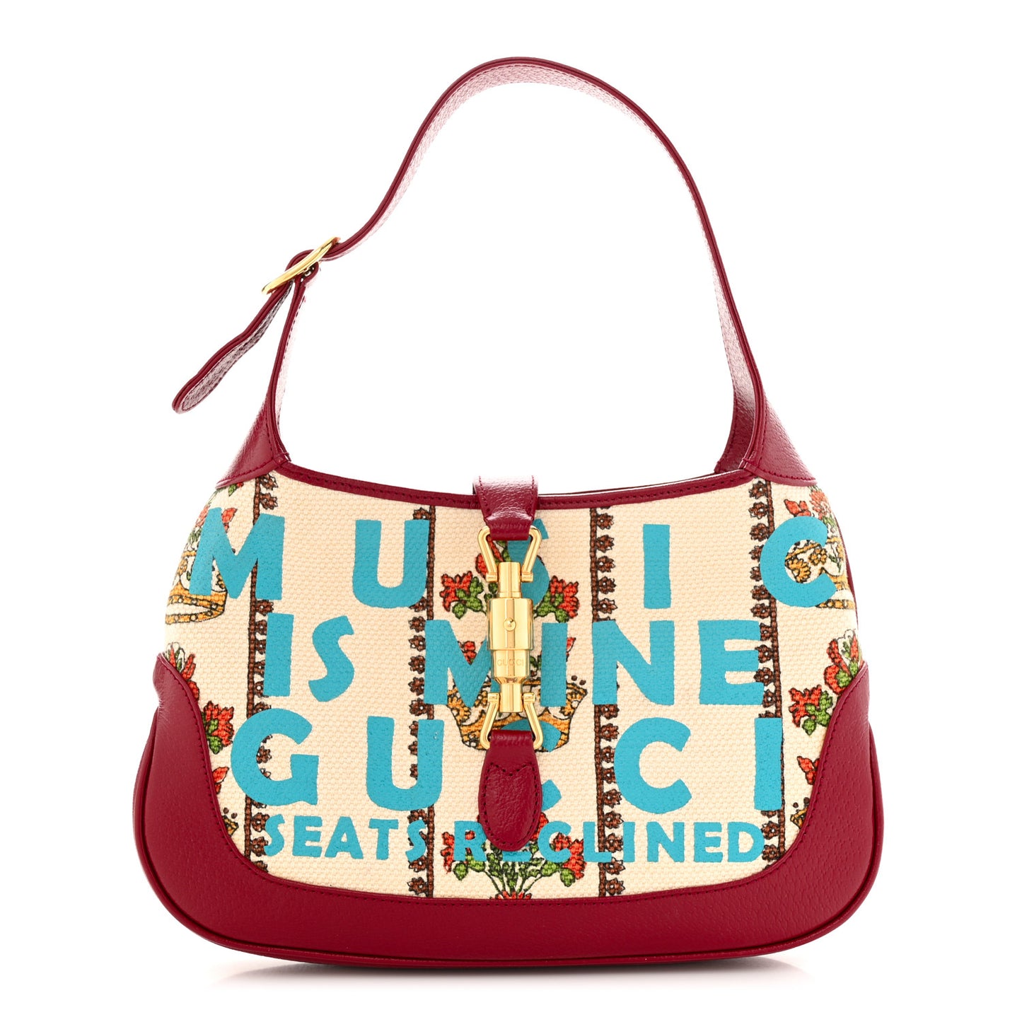 Canvas Calfskin 100 Centennial Music Small Jackie 1961 Hobo Ivory Red