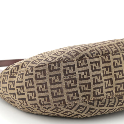 Fendi Zucchino Vitello Clip Hobo Mogano Panna Bruciato 9 of 12