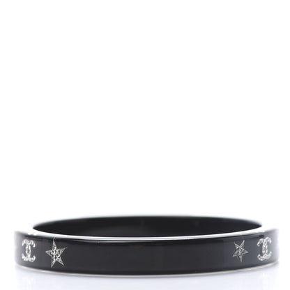 Chanel Resin Crystal CC Star Bracelet Black 3 of 5