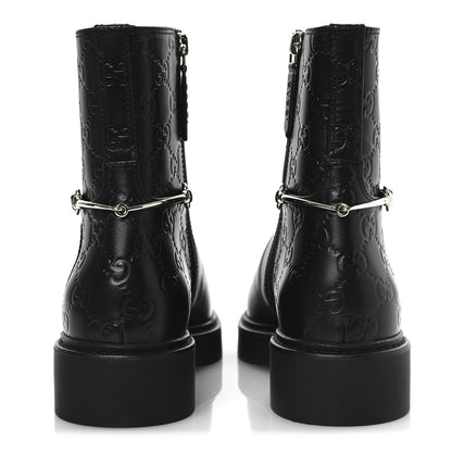 Gucci Guccissima Real Betis Glamour Womens Horsebit Ankle Boots 36.5 Black 6 of 11