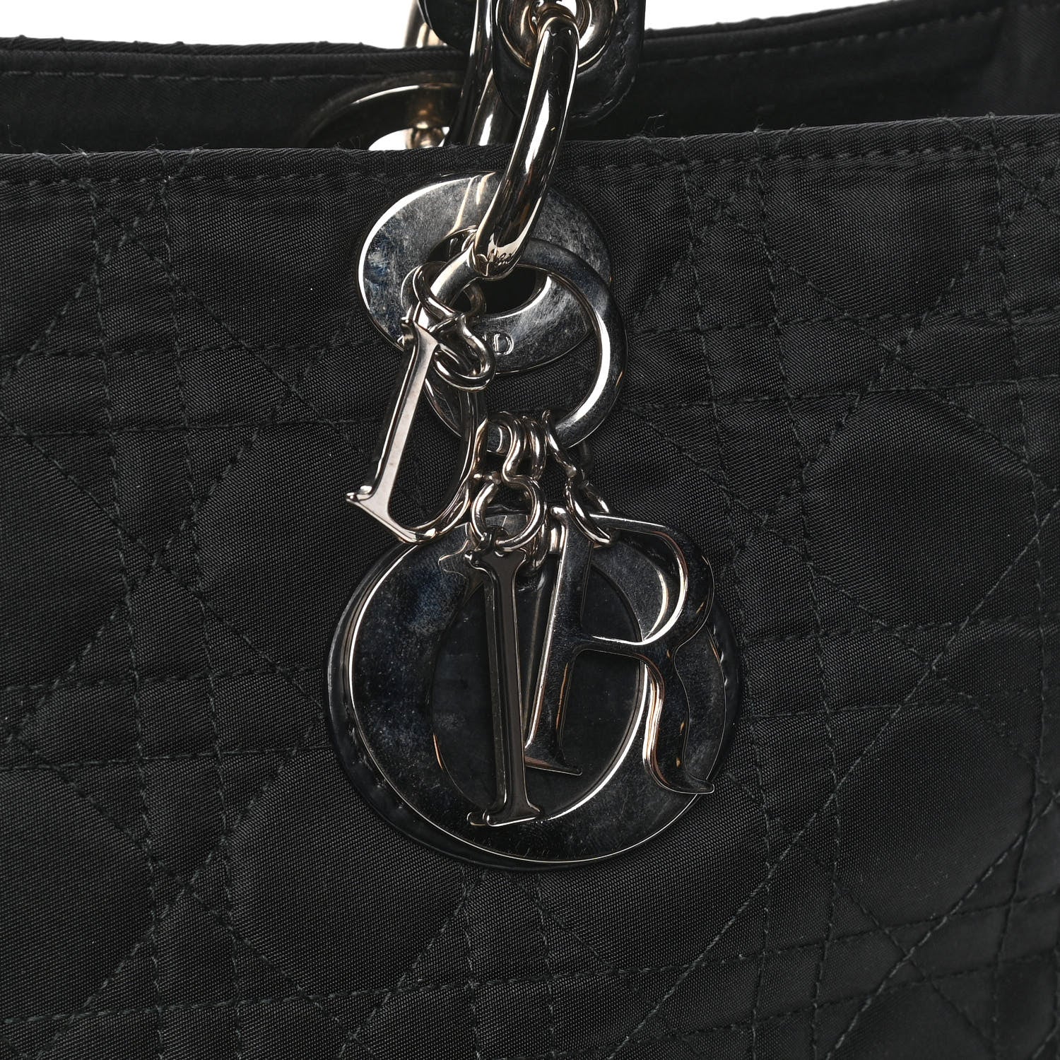 Christian Dior Nylon Cannage Large Lady Dior Black 8 of 10