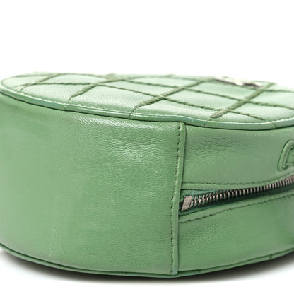 Chanel Lambskin Stitch Round Clutch With Chain Green 10 of 10