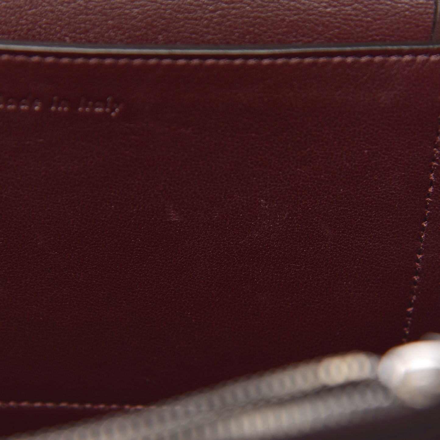 Shiny Smooth Calfskin Medium Frame Shoulder Bag Burgundy Pearl Blue