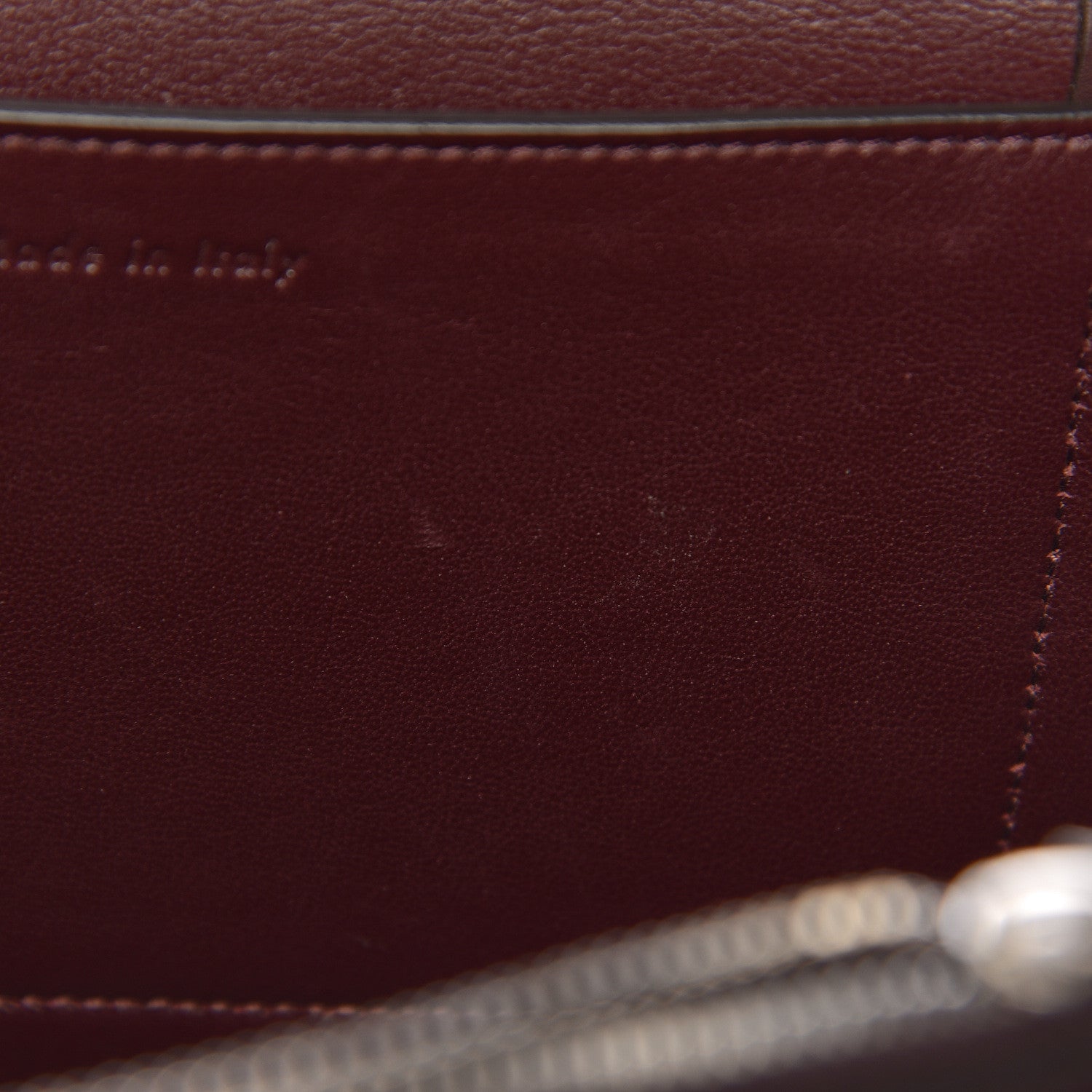 Celine Shiny Smooth Calfskin Medium Frame Shoulder Bag Burgundy Pearl Blue 8 of 14