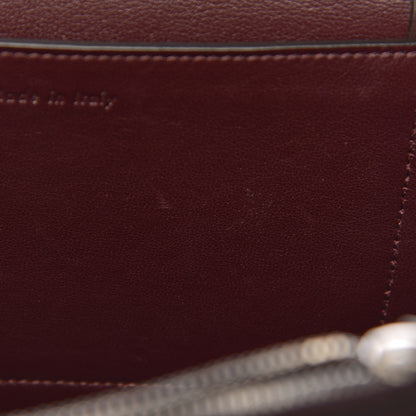 Celine Shiny Smooth Calfskin Medium Frame Shoulder Bag Burgundy Pearl Blue 8 of 14