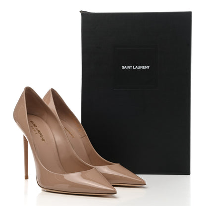 Saint Laurent Patent Calfskin Zoe 105 Pump 39 Nude 11 of 11