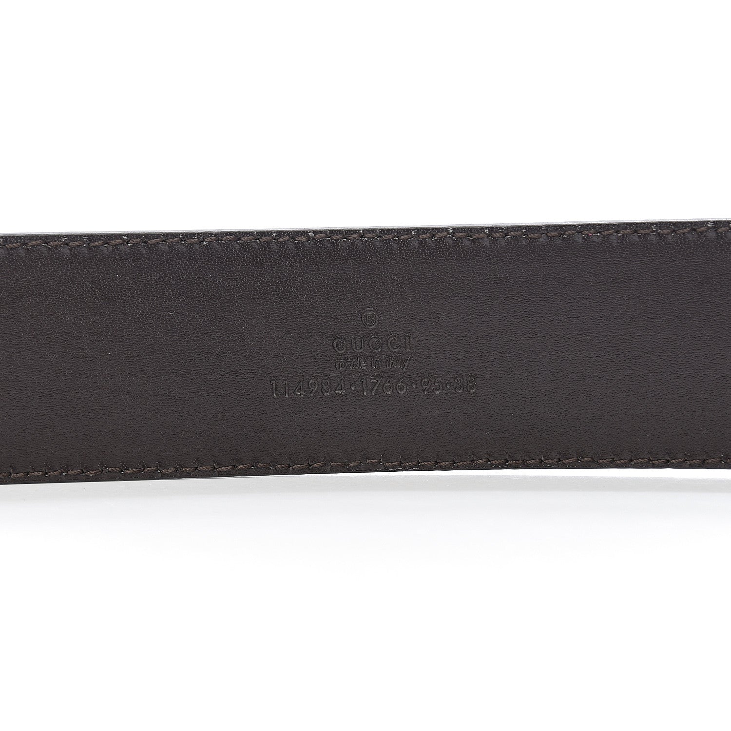 Gucci Calfskin Web Interlocking G Belt 95 38 Brown 3 of 7