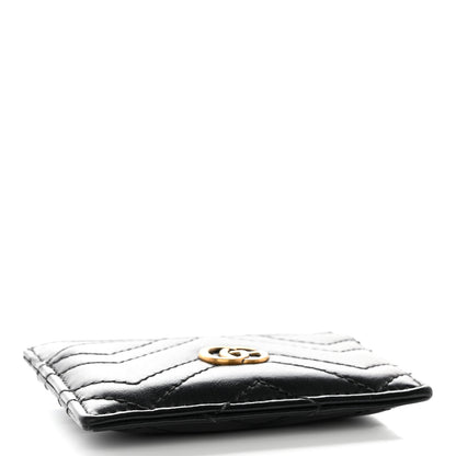 Gucci Calfskin Matelasse GG Marmont Card Holder Black 4 of 10