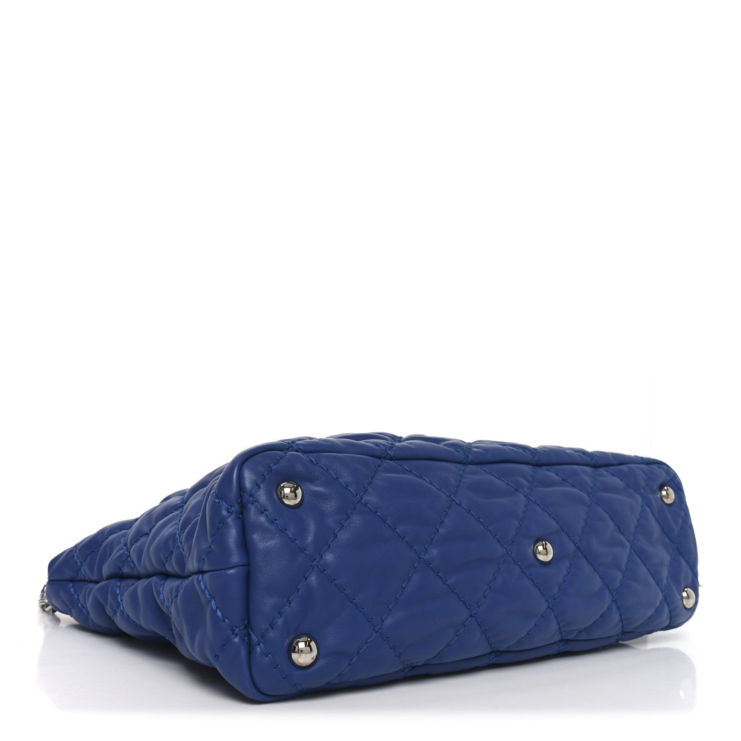 Chanel Calfskin Quilted French Riviera Hobo  Blue 4 of 10