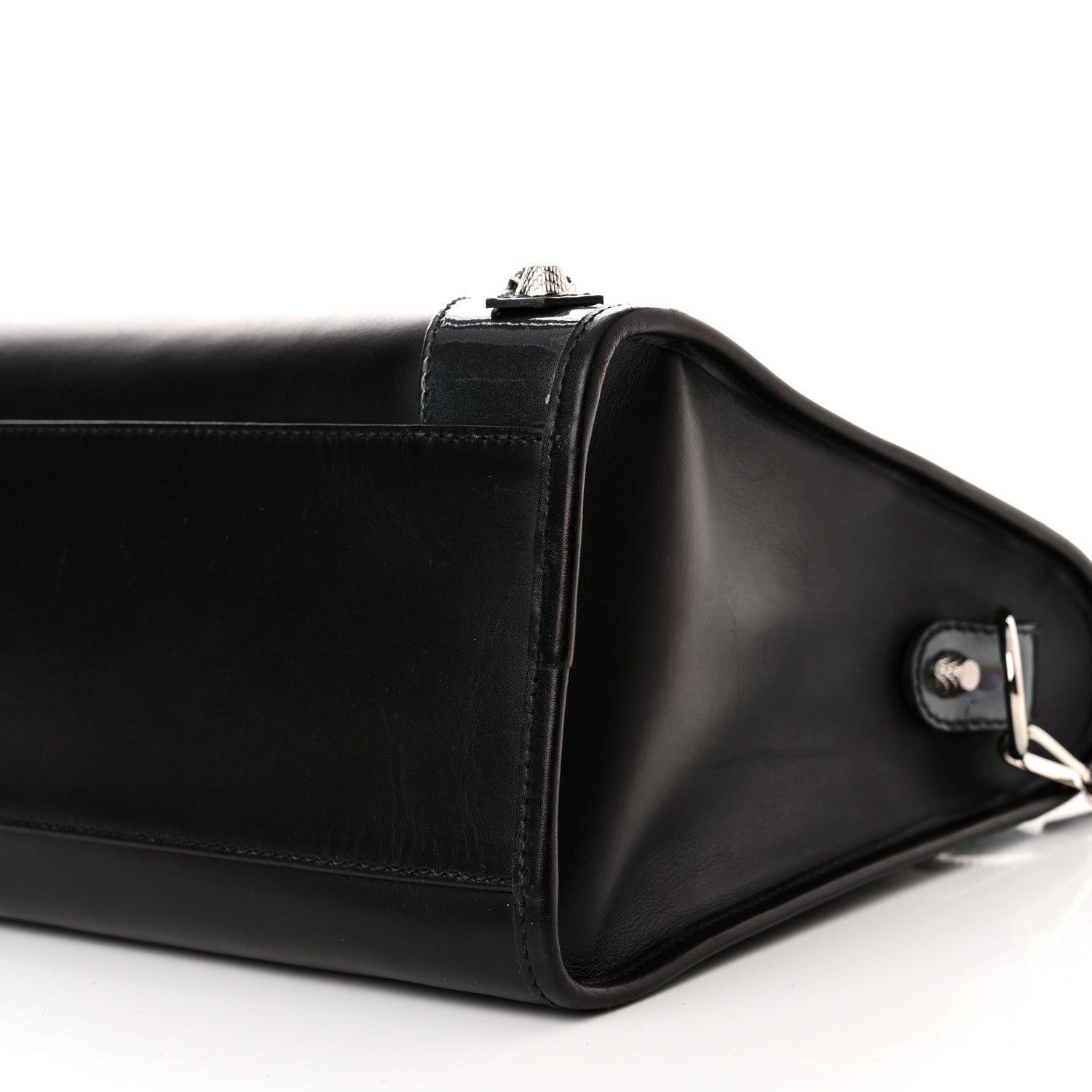 Balenciaga Smooth Calfskin Metallic Patent Giant 12 Silver Hardware City Black Gris 10 of 11