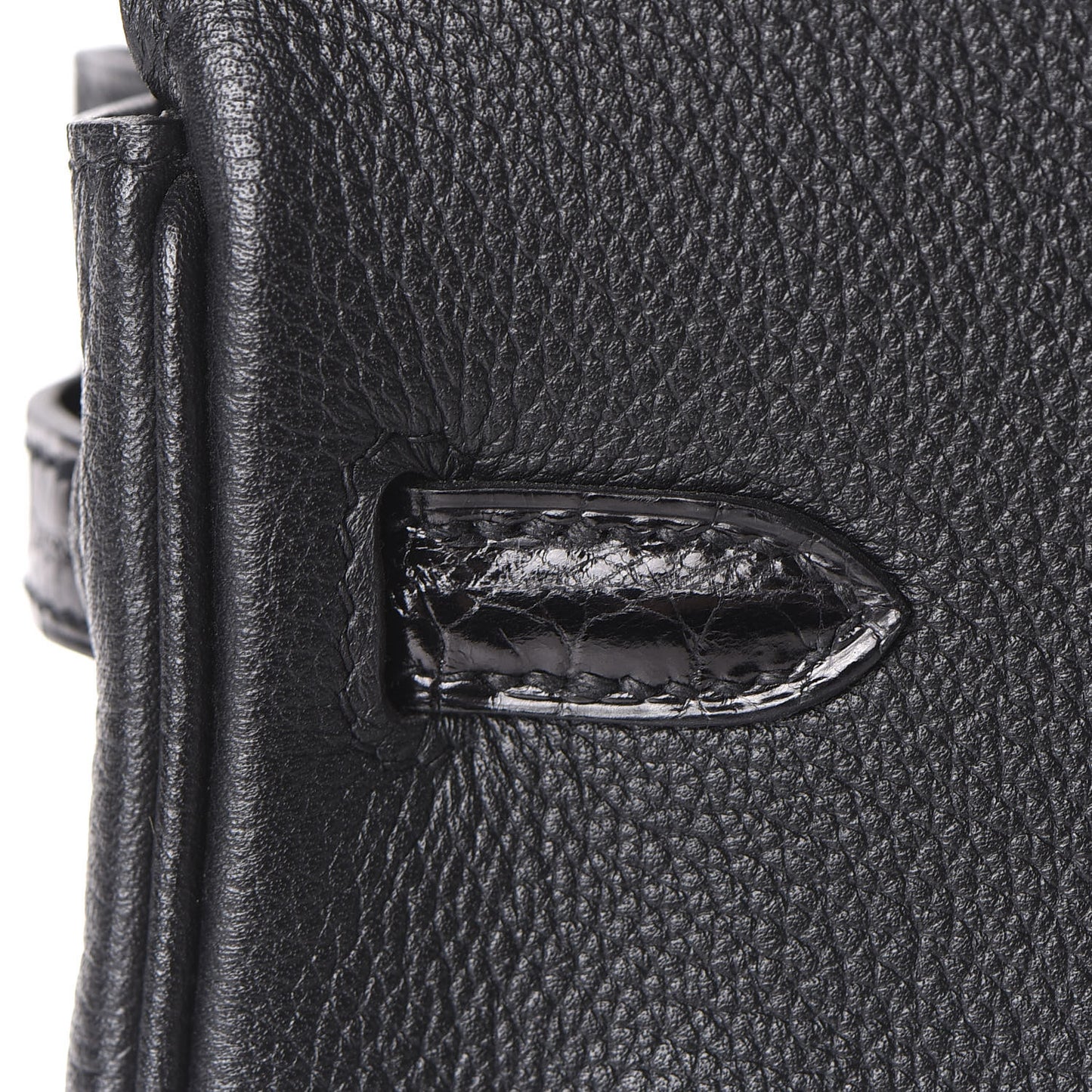 Taurillon Novillo Shiny Niloticus Crocodile Birkin Touch 25 Black