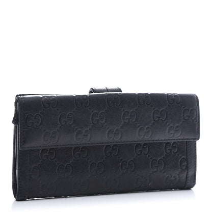 Gucci Guccissima Signoria Continental Wallet Black 3 of 10