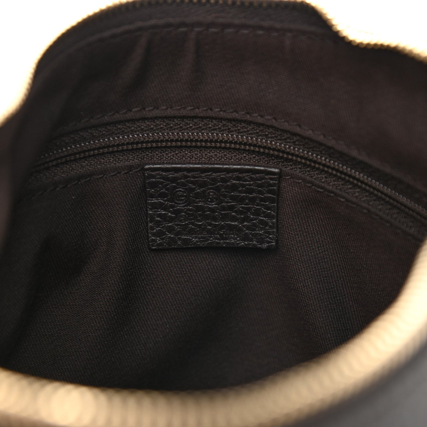 Crystal Monogram D Ring Gold Hobo Brown