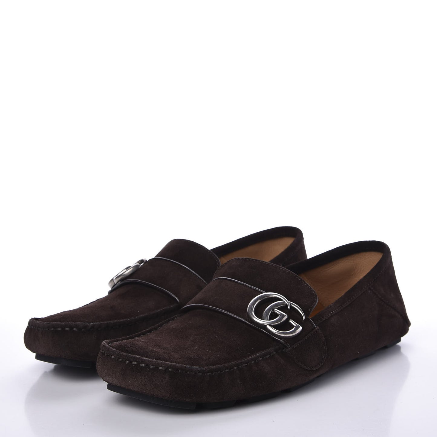 Suede Mens Driver Queen Loafers 7.5 Cocoa