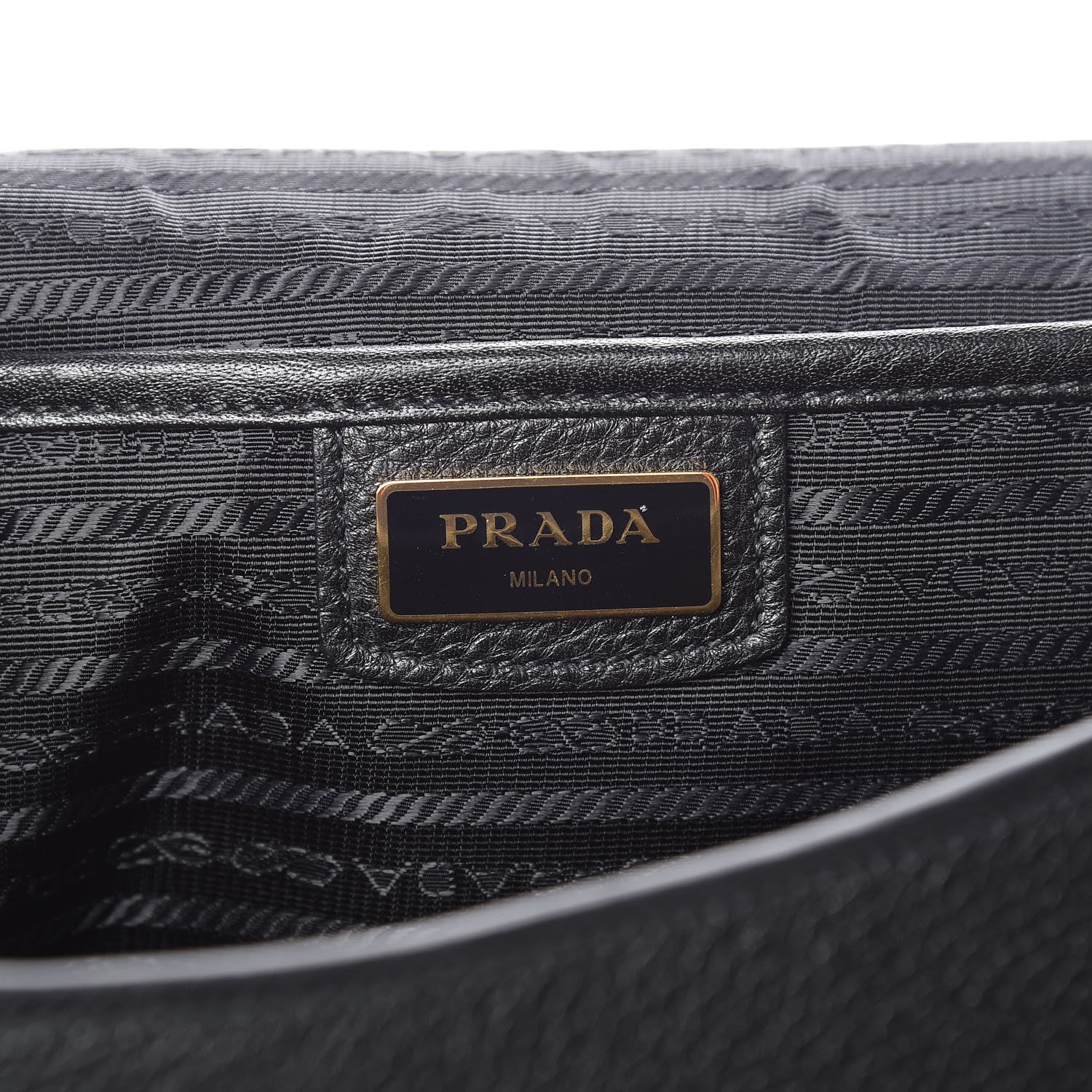 Prada Vitello Phenix Crossbody Bag Black 6 of 9