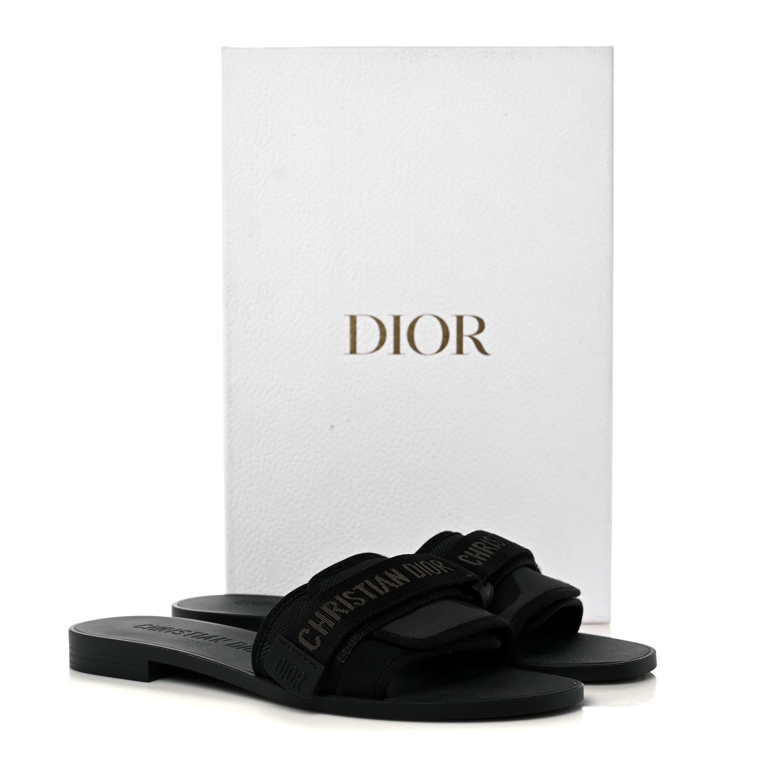 Christian Dior Technical Stretch Fabric Camouflage Dio(r)evolution Slide Sandals 40 Black Military 8 of 8