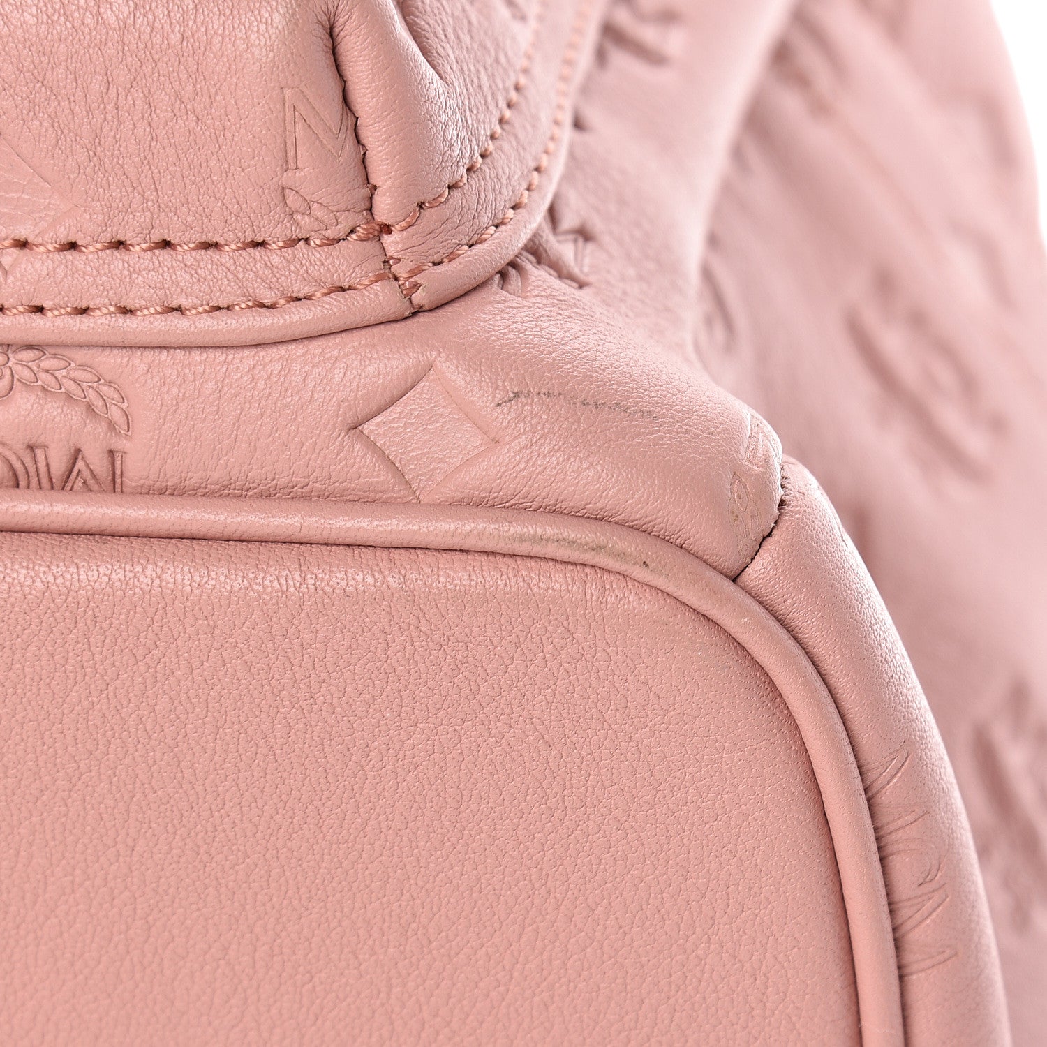 MCM Calfskin Ottomar Monogram Small Backpack Pink 11 of 11