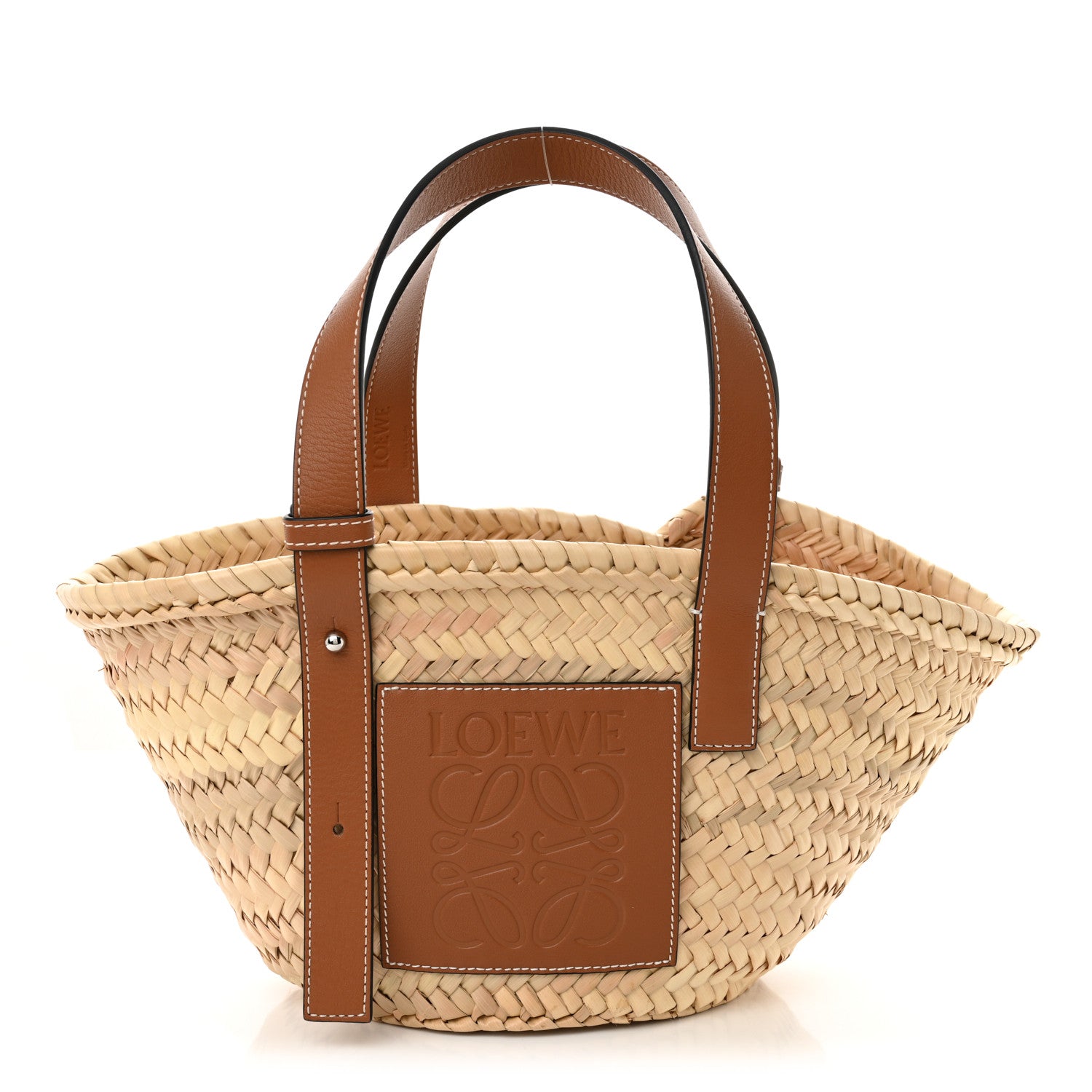 Loewe Raffia Small Basket Tote Bag Natural Tan 1 of 11
