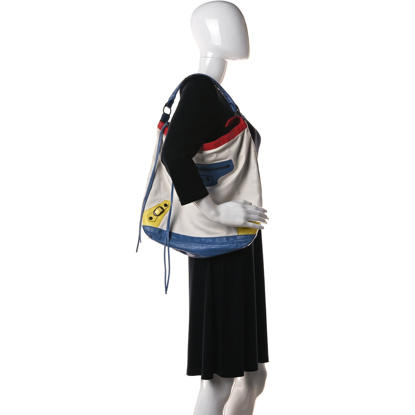 Agneau Classic Hardware Day Hobo White Multicolor