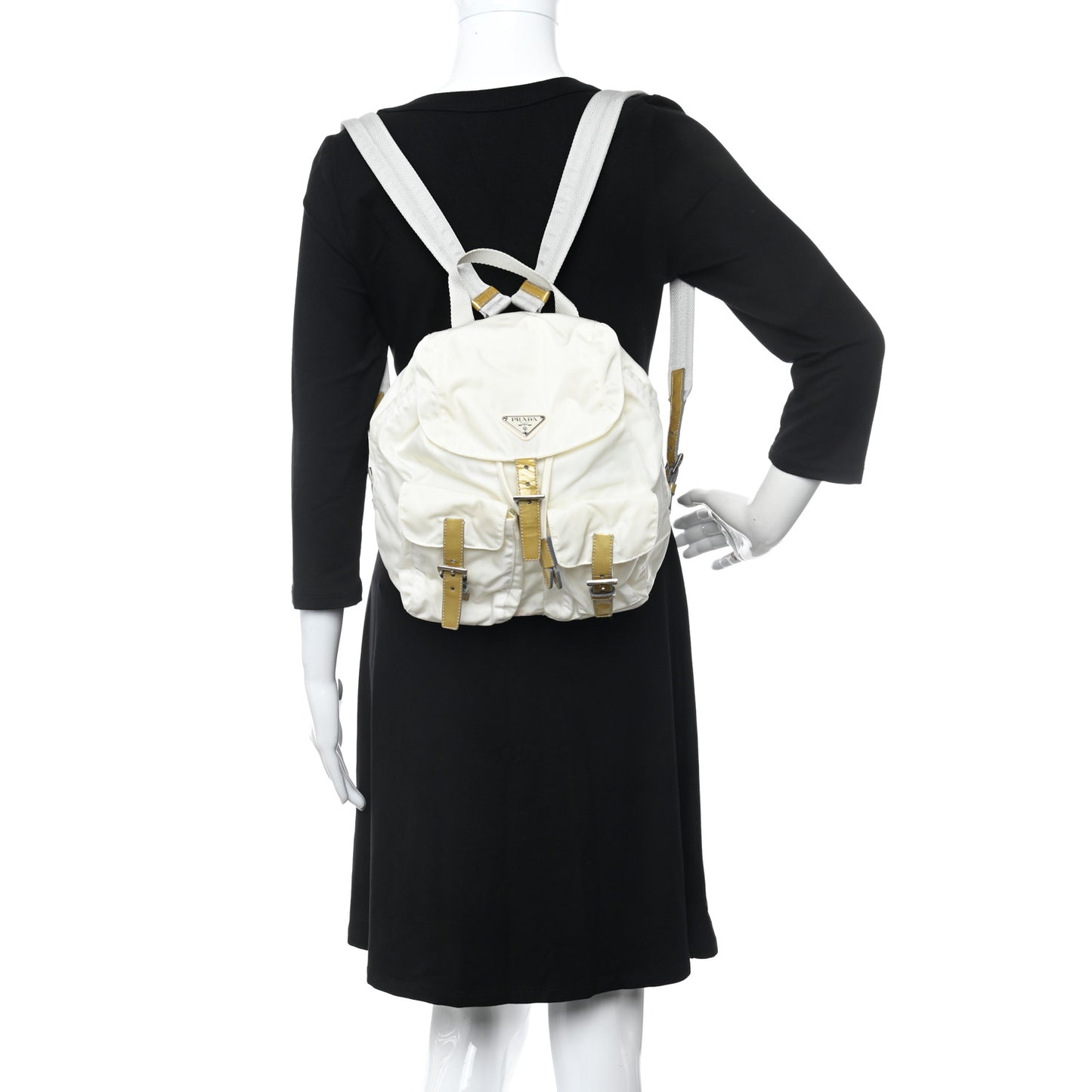 Nylon Vela Backpack White