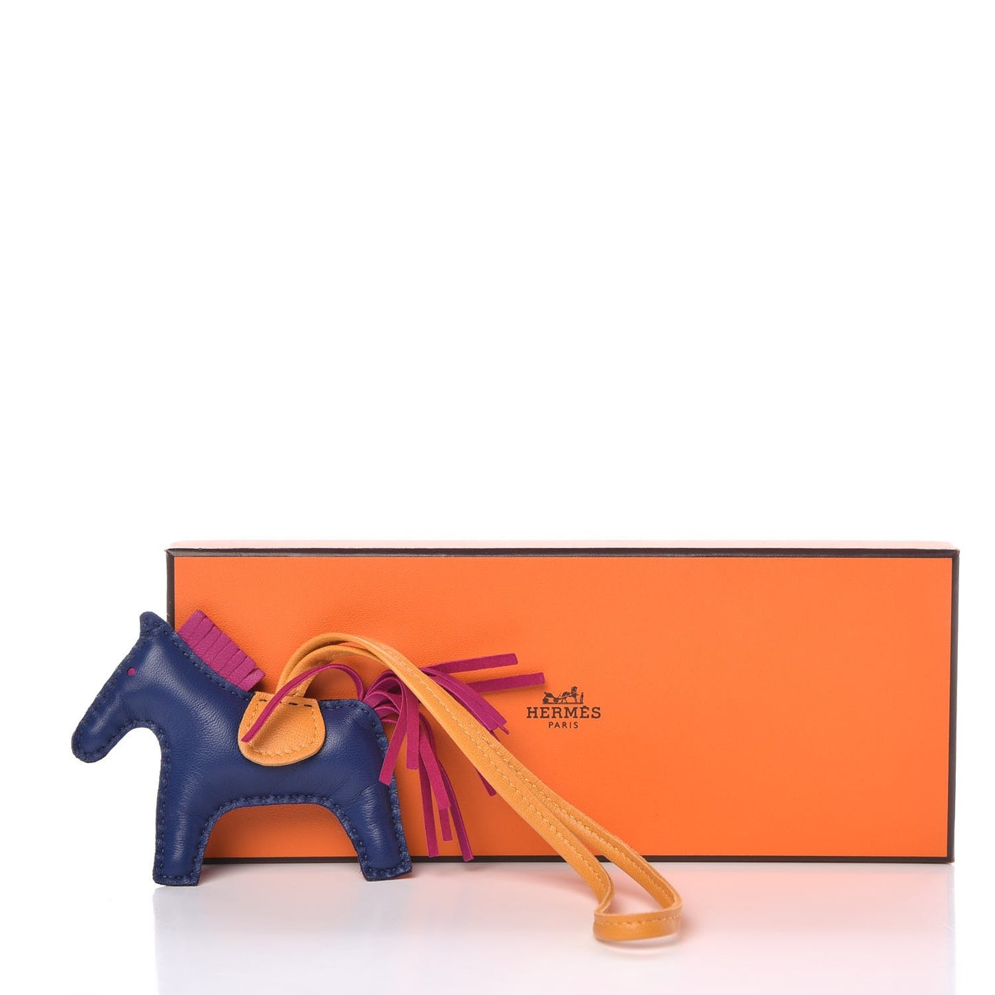 Milo Lambskin Grigri Rodeo Horse Bag Charm PM Bleu Saphir Rose Pourpre Bouton D'Or